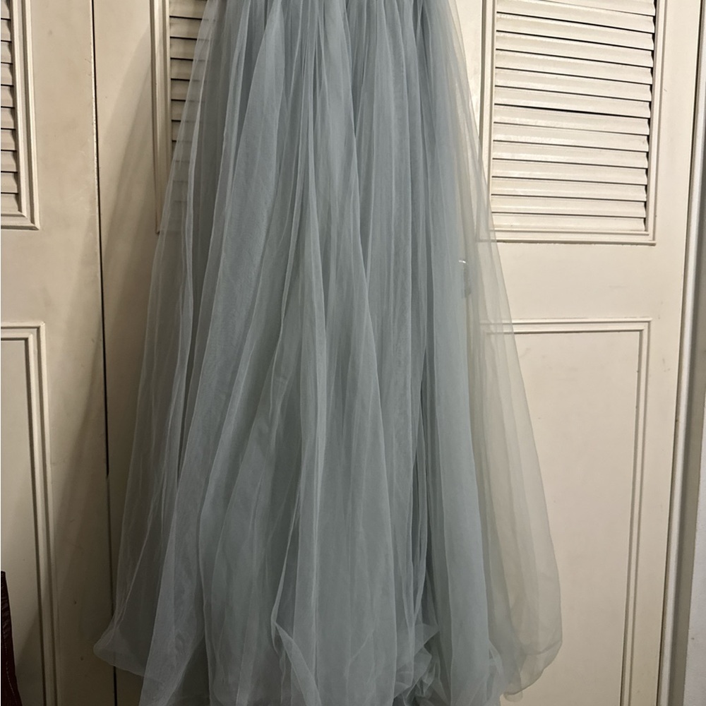 Elegant Light Moss Green Tulle Skirt